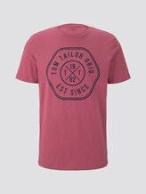 T-Shirt mit Print - Männer - wine rose pink T-Shirt mit Print - Männer - wine rose pink - 7 - TOM TAILOR
