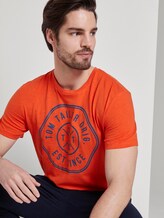 T-Shirt mit Print - Männer - tomato red T-Shirt mit Print - Männer - tomato red - 5 - TOM TAILOR