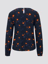 Blusenshirt mit Print - Frauen - navy orange flower design Blusenshirt mit Print - Frauen - navy orange flower design - 8 - TOM TAILOR