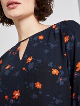 Blusenshirt mit Print - Frauen - navy orange flower design Blusenshirt mit Print - Frauen - navy orange flower design - 9 - TOM TAILOR