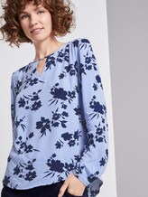 Blouse shirt with print - Women - blue navy floral design Blouse shirt with print - Women - blue navy floral design - 5 - TOM TAILOR