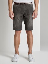 Josh Regular Slim Jeans-Shorts mit Gürtel - Männer - grey denim Josh Regular Slim Jeans-Shorts mit Gürtel - Männer - grey denim - 1 - TOM TAILOR