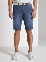 Josh Regular Slim Jeans-Shorts mit Gürtel - Männer - mid stone wash denim Josh Regular Slim Jeans-Shorts mit Gürtel - Männer - mid stone wash denim - 1 - TOM TAILOR