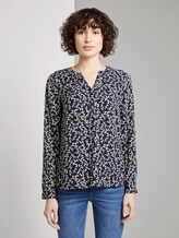 Bluse mit Blumenmuster - Frauen - navy flowery design Bluse mit Blumenmuster - Frauen - navy flowery design - 1 - TOM TAILOR
