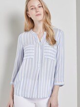 Striped blouse with pockets - Women - blue white vertical stripes Striped blouse with pockets - Women - blue white vertical stripes - 5 - TOM TAILOR
