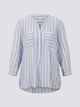 Striped blouse with pockets - Women - blue white vertical stripes Striped blouse with pockets - Women - blue white vertical stripes - 7 - TOM TAILOR