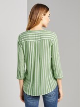 Striped blouse with pockets - Women - green white vertical stripe Striped blouse with pockets - Women - green white vertical stripe - 2 - TOM TAILOR