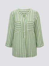 Striped blouse with pockets - Women - green white vertical stripe Striped blouse with pockets - Women - green white vertical stripe - 7 - TOM TAILOR