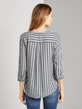 Gestreifte Bluse mit Taschen - Frauen - offwhite navy vertical stripe Gestreifte Bluse mit Taschen - Frauen - offwhite navy vertical stripe - 2 - TOM TAILOR