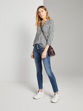 Gestreifte Bluse mit Taschen - Frauen - offwhite navy vertical stripe Gestreifte Bluse mit Taschen - Frauen - offwhite navy vertical stripe - 3 - TOM TAILOR