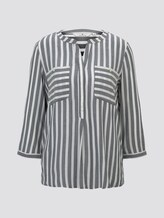 Gestreifte Bluse mit Taschen - Frauen - offwhite navy vertical stripe Gestreifte Bluse mit Taschen - Frauen - offwhite navy vertical stripe - 7 - TOM TAILOR