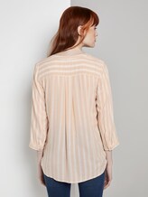 Gestreifte Bluse mit Taschen - Frauen - beige offwhite vertical stripe Gestreifte Bluse mit Taschen - Frauen - beige offwhite vertical stripe - 2 - TOM TAILOR