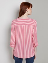 Striped blouse with pockets - Women - pink white vertical stripe Striped blouse with pockets - Women - pink white vertical stripe - 2 - TOM TAILOR