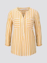 Gestreifte Bluse mit Taschen - Frauen - yellow white vertical stripe Gestreifte Bluse mit Taschen - Frauen - yellow white vertical stripe - 7 - TOM TAILOR