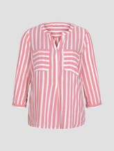 Gestreifte Bluse mit Taschen - Frauen - peach offwhite vertical stripe Gestreifte Bluse mit Taschen - Frauen - peach offwhite vertical stripe - 7 - TOM TAILOR