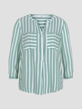 Gestreifte Bluse mit Taschen - Frauen - green offwhite vertical stripe Gestreifte Bluse mit Taschen - Frauen - green offwhite vertical stripe - 7 - TOM TAILOR