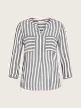 Gestreifte Bluse mit Taschen - Frauen - offwhite navy vertical stripe Gestreifte Bluse mit Taschen - Frauen - offwhite navy vertical stripe - 7 - TOM TAILOR