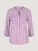 Gestreifte Bluse mit Taschen - Frauen - plum white vertical stripe Gestreifte Bluse mit Taschen - Frauen - plum white vertical stripe - 7 - TOM TAILOR