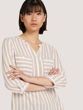 Gestreifte Bluse mit Taschen - Frauen - beige offwhite stripe Gestreifte Bluse mit Taschen - Frauen - beige offwhite stripe - 9 - TOM TAILOR