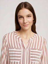 Gestreifte Bluse mit Taschen - Frauen - maroon red offwhite stripe Gestreifte Bluse mit Taschen - Frauen - maroon red offwhite stripe - 9 - TOM TAILOR
