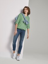 Gestreifte Bluse mit Kragen - Frauen - green stripe vertical Gestreifte Bluse mit Kragen - Frauen - green stripe vertical - 3 - TOM TAILOR