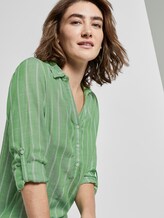 Gestreifte Bluse mit Kragen - Frauen - green stripe vertical Gestreifte Bluse mit Kragen - Frauen - green stripe vertical - 5 - TOM TAILOR