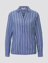 Gestreifte Bluse mit Kragen - Frauen - dark blue stripe vertical Gestreifte Bluse mit Kragen - Frauen - dark blue stripe vertical - 7 - TOM TAILOR