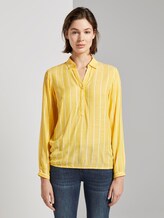 Gestreifte Bluse mit Kragen - Frauen - yellow stripe vertical Gestreifte Bluse mit Kragen - Frauen - yellow stripe vertical - 1 - TOM TAILOR
