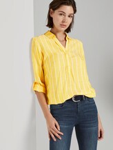 Gestreifte Bluse mit Kragen - Frauen - yellow stripe vertical Gestreifte Bluse mit Kragen - Frauen - yellow stripe vertical - 5 - TOM TAILOR