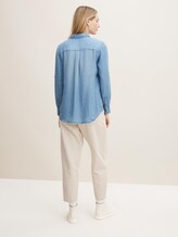 Lyocell Blouse - Vrouwen - Blue Denim Lyocell Blouse - Vrouwen - Blue Denim - 2 - TOM TAILOR