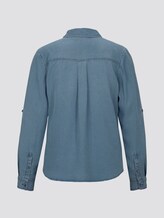 Bluse aus Lyocell - Frauen - Blue Denim Bluse aus Lyocell - Frauen - Blue Denim - 8 - TOM TAILOR