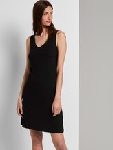 Gemustertes Kleid mit V-Ausschnitt - Frauen - deep black Gemustertes Kleid mit V-Ausschnitt - Frauen - deep black - 5 - TOM TAILOR