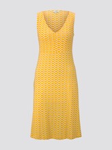Gemustertes Kleid mit V-Ausschnitt - Frauen - yellow dot design Gemustertes Kleid mit V-Ausschnitt - Frauen - yellow dot design - 7 - TOM TAILOR