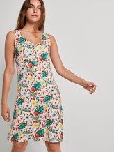 Gemustertes Kleid mit V-Ausschnitt - Frauen - white watercolor flower design Gemustertes Kleid mit V-Ausschnitt - Frauen - white watercolor flower design - 5 - TOM TAILOR