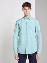 Mélange shirt - Men - spearmint green Mélange shirt - Men - spearmint green - 1 - TOM TAILOR Denim