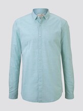 Mélange shirt - Men - spearmint green Mélange shirt - Men - spearmint green - 7 - TOM TAILOR Denim