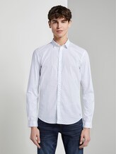 Patterned shirt - Men - white small triangle print Patterned shirt - Men - white small triangle print - 1 - TOM TAILOR Denim