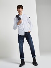 Patterned shirt - Men - white small triangle print Patterned shirt - Men - white small triangle print - 3 - TOM TAILOR Denim