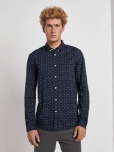 Gemustertes Hemd - Männer - navy minimal aop Gemustertes Hemd - Männer - navy minimal aop - 1 - TOM TAILOR Denim