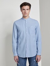 Strukturiertes Hemd mit Stehkragen - Männer - Light Blue Strukturiertes Hemd mit Stehkragen - Männer - Light Blue - 1 - TOM TAILOR Denim