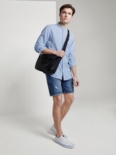 Strukturiertes Hemd mit Stehkragen - Männer - Light Blue Strukturiertes Hemd mit Stehkragen - Männer - Light Blue - 3 - TOM TAILOR Denim
