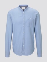 Strukturiertes Hemd mit Stehkragen - Männer - Light Blue Strukturiertes Hemd mit Stehkragen - Männer - Light Blue - 7 - TOM TAILOR Denim