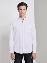 Strukturiertes Hemd mit Stehkragen - Männer - White Strukturiertes Hemd mit Stehkragen - Männer - White - 1 - TOM TAILOR Denim