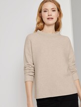 Gebreide trui met textuur - Vrouwen - desert sand melange Gebreide trui met textuur - Vrouwen - desert sand melange - 5 - TOM TAILOR