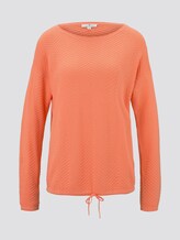 Pullover mit Strukturmuster - Frauen - Fusion Coral Pullover mit Strukturmuster - Frauen - Fusion Coral - 7 - TOM TAILOR