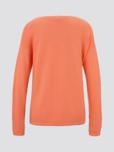 Pullover mit Strukturmuster - Frauen - Fusion Coral Pullover mit Strukturmuster - Frauen - Fusion Coral - 8 - TOM TAILOR