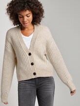 Cardigan in Ripp-Optik - Frauen - desert sand melange Cardigan in Ripp-Optik - Frauen - desert sand melange - 5 - TOM TAILOR