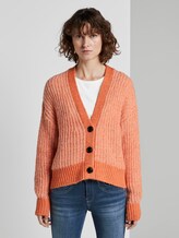 Vest in geribbelde look - Frauen - knockout orange melange Vest in geribbelde look - Frauen - knockout orange melange - 1 - TOM TAILOR