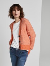 Vest in geribbelde look - Frauen - knockout orange melange Vest in geribbelde look - Frauen - knockout orange melange - 5 - TOM TAILOR