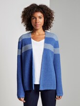 Cardigan in Ripp-Optik - Frauen - sicilian blue melange Cardigan in Ripp-Optik - Frauen - sicilian blue melange - 1 - TOM TAILOR